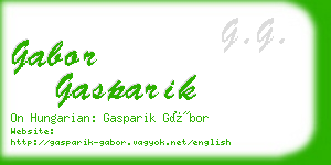 gabor gasparik business card